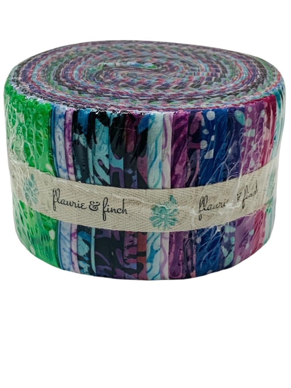 RJR Fabrics Flaurie & Finch Vines Splash Pixie Strip Jelly Roll Blossom Batiks